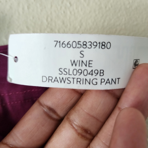 Scrubstar Wine Maroon Boot Cut Drawstring Nursing Scrub Pants Size Small - Picture 5 of 7
